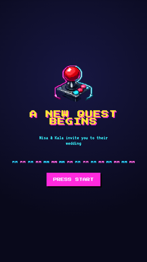 Player 2 Has Joined — 8-Bit Quest Wedding