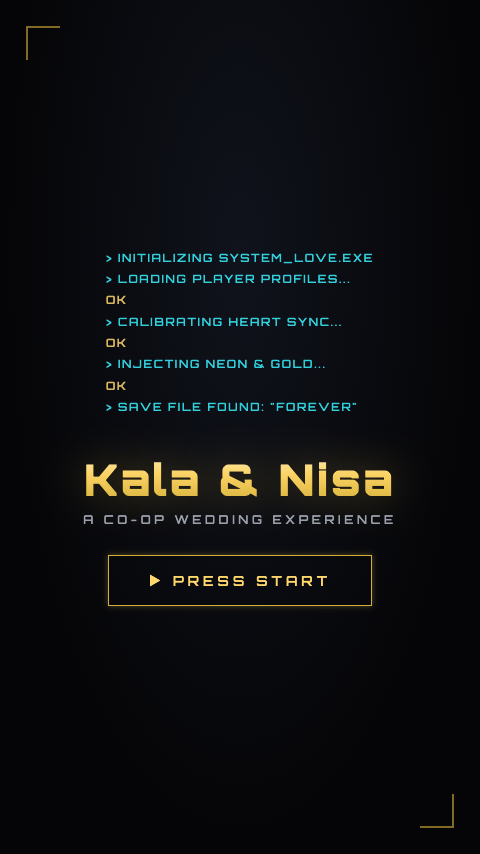 New Game+ : A Co-Op Wedding