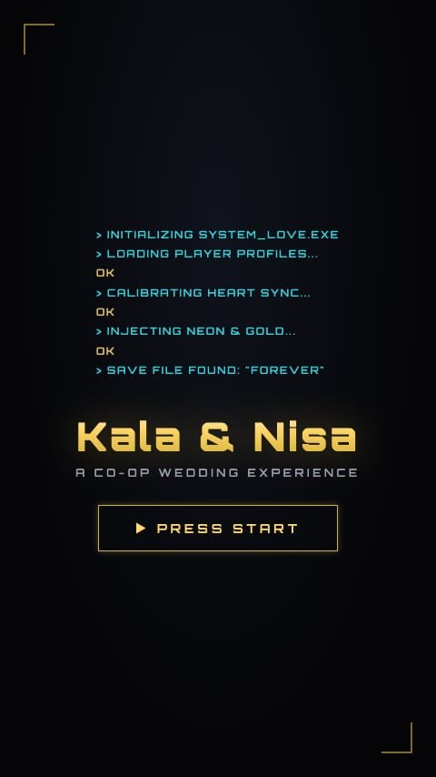New Game+ : A Co-Op Wedding